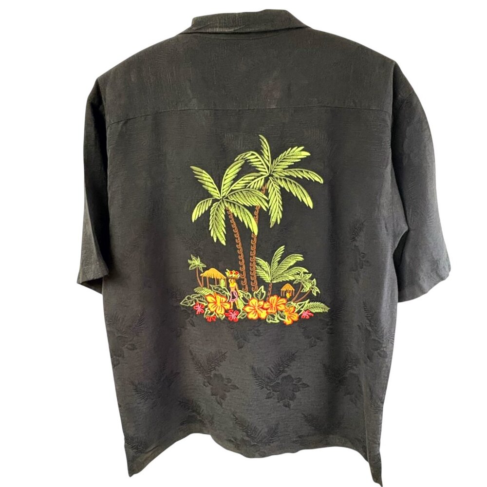Eagle‎ Dry Goods Signature Series Silk Embroidered Oasis Hawaiian Camp Shirt